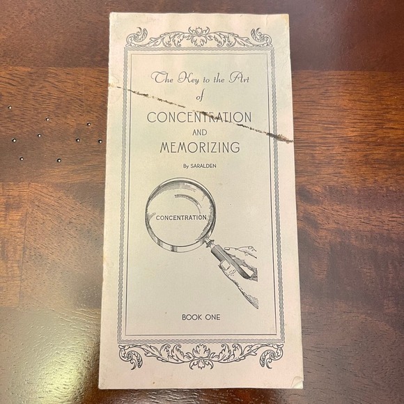 Vintage THE KEY of the Art of Concentration & Memorizing by Saralden Book One - Picture 1 of 3